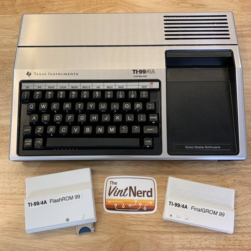 TI-99/4A FlashROM 99 and FinalGROM 99 - Who has one? Who has both? Why have both? Any reason? Anything else? All comments appreciated!

#TexasInstruments #TI99 #TI994A #FlashROM99 #FinalGROM99 #DoINeedBoth #VintageComputing #RetroComputers #RetroGaming #TheVintNerd