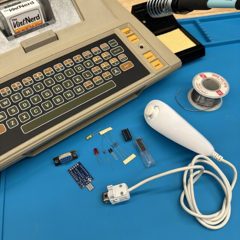 Fun little soldering project this weekend. Will be interesting to see how a Nintendo Wii Nunchuk controller works in old 8-Bit games. □

#Atari #Atari8Bit #Atari400 #WiiJoy #Joystick #Nunchuk #NintendoWii #VintageComputing #RetroComputers #RetroGaming #TheVintNerd