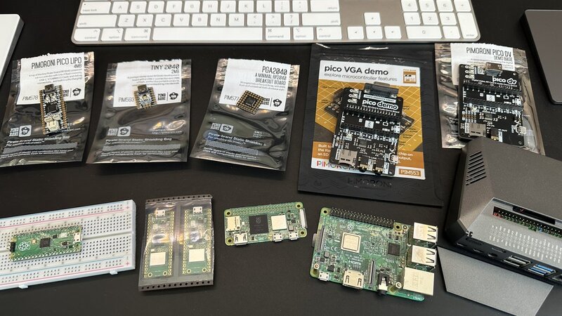 Pi Day isn't till March, but between my PiShop order and items-on-hand... I'm sure to have my fill of Raspberry Pi this February. □

#RaspberryPi #RP2040 #PiShop #PIMORONI #VintageComputing #RetroComputers #RetroGaming #TheVintNerd